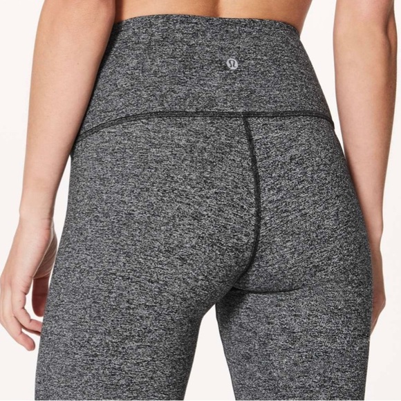 Lululemon Wunder Under Hi-Rise Tight *28" Heathered Black Size 6 - Picture 1 of 11